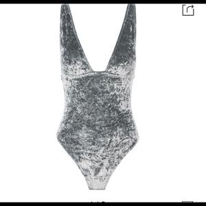 FLEUR DU MAL
Grey Velvet Bodysuit